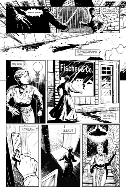 Layla escapes the police and finds Fischer & Co., the mysterious shop she has spent months searching for. She enters and descends into the darkness.